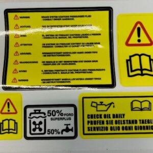 Under bonnet sticker pack 3 Door